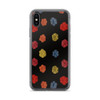 Flower Dots on Black Cell Phone Case - Fits iPhone X and Other Sizes 5-X