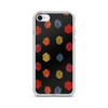 Flower Dots on Black Cell Phone Case - Fits iPhone X and Other Sizes 5-X