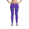 Feather Wind Spandex Bodycon Stretch Blue Leggings