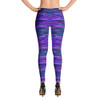 Feather Wind Spandex Bodycon Stretch Blue Leggings