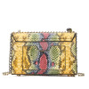 Luxury Multi-Color Reptile Snake Skin Pattern Chain Shoulder Cross-body Bag