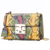 Luxury Multi-Color Reptile Snake Skin Pattern Chain Shoulder Cross-body Bag