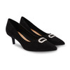 Rhinestone Embelished Detail Kitten Heel Pumps Court Shoes