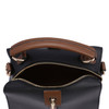Vertical Middle Zip Top Handle Stripped Shoulder Strap Backpack
