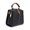 Vertical Middle Zip Top Handle Stripped Shoulder Strap Backpack