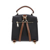 Vertical Middle Zip Top Handle Stripped Shoulder Strap Backpack