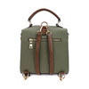 Vertical Middle Zip Top Handle Stripped Shoulder Strap Backpack