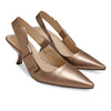 Elegant Bow Side Slingback Mule Sandal Elastic Closure Low Heel Patent Leather