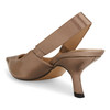 Elegant Bow Side Slingback Mule Sandal Elastic Closure Low Heel Patent Leather