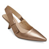 Elegant Bow Side Slingback Mule Sandal Elastic Closure Low Heel Patent Leather