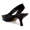Elegant Bow Side Slingback Mule Sandal Elastic Closure  Low Heel Patent Leather