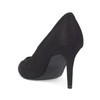 Suede Top Front Triangle Cut Out Detail High Heel Court Shoes