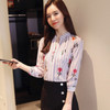 V-Neck Chiffon Blouses Slim Women Chiffon Blouse