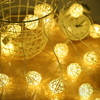 String Lights Rattan Ball Garlands indoor outdoor