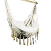 Beige Hammock  with Cushions and Macrame tassels