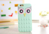 3D Cute Cartoon OWL Soft Silicone Rubber Phone Case Cover For iPhone