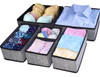 HARRA HOME Soft Fabric Drawer Organizer, Clothes Box for Underwear Bra Sock Tie Scarf, Organizing Child Baby Kids Room, Nursery Closet Drawer Divider, Set of 6