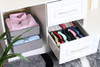 HARRA HOME Soft Fabric Drawer Organizer, Clothes Box for Underwear Bra Sock Tie Scarf, Organizing Child Baby Kids Room, Nursery Closet Drawer Divider, Set of 6