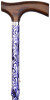 Aluminium Folding Telescopic Walking Stick(Floral Pattern with Wooden Grip)