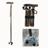 Yuetor Cane - 3-point LED Telescopic Folding Cane(Brown)