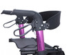 Thick Backrest Aluminium Rollator(Purple)