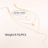 Gold Tone Multi-Layer Chain - Four Layer Simple Metal Long Necklaces & Pendants