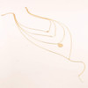 Gold Tone Multi-Layer Chain - Four Layer Simple Metal Long Necklaces & Pendants