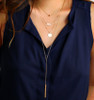 Gold Tone Multi-Layer Chain - Four Layer Simple Metal Long Necklaces & Pendants
