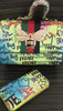 Gucci Inspired Butterfly Graffiti Purse Bag with Wallet