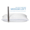 Set of Jacquard-Stripe Down Alternative Pillows