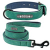Beautiful personalized leather collar and leash set!