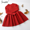 2018 Autumn winter knitted christmas dress girls dress O neck long Sleeve princess dress Kids dresses for girls costume