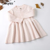 2018 Autumn winter knitted christmas dress girls dress O neck long Sleeve princess dress Kids dresses for girls costume