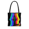 Multi Color Cat On Microphone Tote Bag