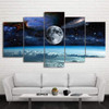 5 Panel Planet Universe Space Canvas Wall Art