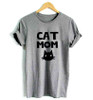CAT MOM Print t-shirt