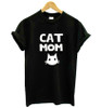CAT MOM Print t-shirt