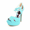 Jacklyn Blue High Heel Sandals