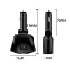 Car Charger, 12V Auto 2-Socket Cigarette Lighter Splitter