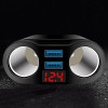 Car Charger, 12V Auto 2-Socket Cigarette Lighter Splitter