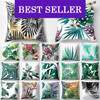 Tropical Leaf Cactus Monstera Cushion Cover