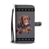 Dachshund Phone Case Wallet - Red Long Haired