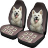 White Swiss Shepherd Car Seat Covers (Set of 2)