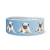 Pug Ceramic Dog Bowl