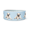 Pug Ceramic Dog Bowl