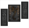 UV Textured Ganesh Modern Art Print Framed Painting Set of 3 for Home Decoration