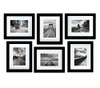 Decorative Set of 6 Individual Wall Photo Frame, White :
