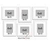 Decorative Set of 6 Individual Wall Photo Frame, White :
