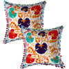 Cotton Suzani Embroidery Zipper Cushion Covers for Sofa Set Deewan Mattress Bed Chair Pillow Cover