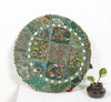 Cotton Sequin Embroidery Round Floor Pillow Cushion Cover